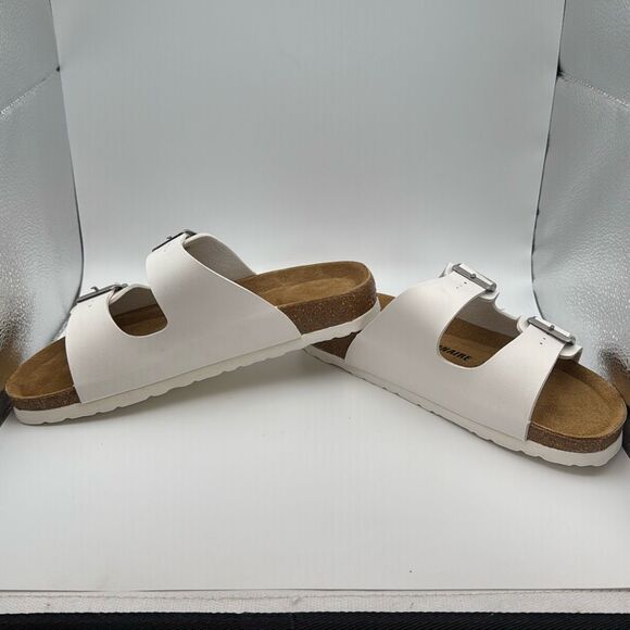 CUSHIONAIRE Lane Cork Footbed Sandals for Women SIZE 8 WHITE NEW - Picture 5 of 6